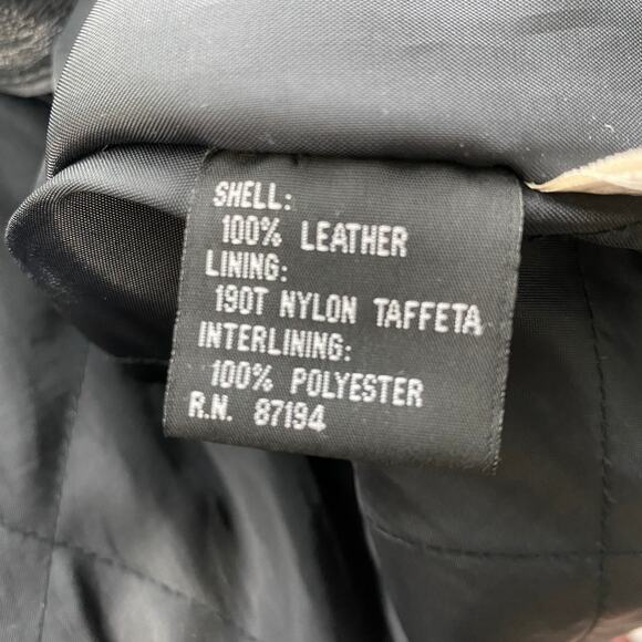 Vintage 80s NYDA Leather Jacket Women 1X Black Mid Length Baggy Full Zip - Picture 10 of 11